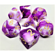 Dice Set Racing: Purple/White