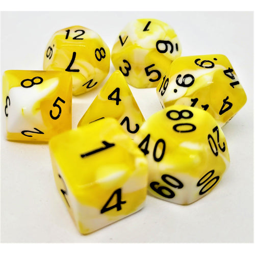 Dice Set Racing: Yellow/White