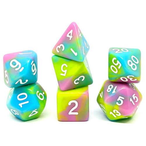 Dice Set: Rainbow Cake