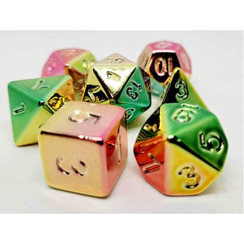 Dice Set Shiny: Bright Rainbow