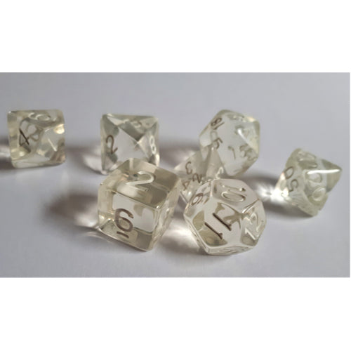 Dice Set Transparent: Crystal