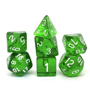 Dice Set Transparent: Dark Green