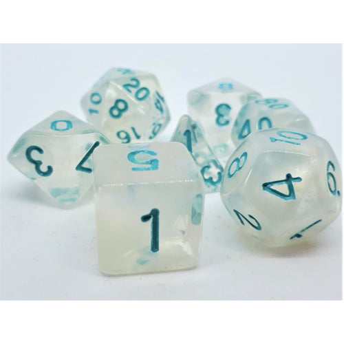 Dice Set Transparent: Frosted Princess