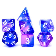 Dice Set Transparent: Indigo Sea