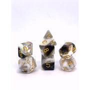 Dice Set Transparent: Nebula Marble