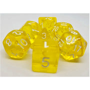 Dice Set Transparent: Yellow
