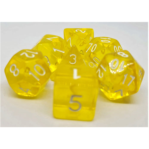 Dice Set Transparent: Yellow