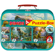 Dinosaurs Four Jigsaws In A Keepsake Tin (2X60Pc/2X100Pc)