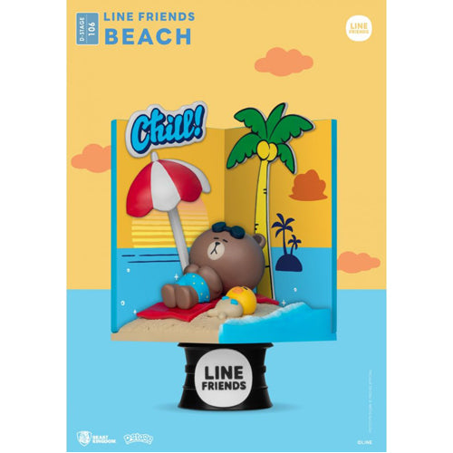 Diorama Stage-106-Line Friends-Beach Close Box