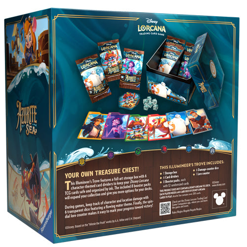 Disney Lorcana: Azurite Sea - Illumineer's Trove Set | Zatu Games Disney Lorcana: Azurite Sea - Illumineer's Trove Set | Zatu Games