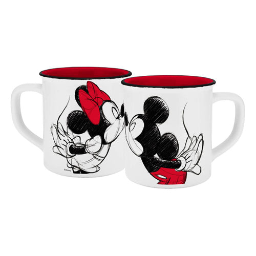 Disney Mug Mickey Kiss Sketch Red