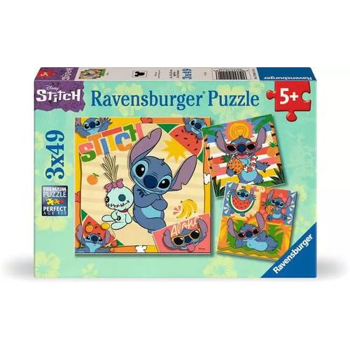 Disney Stitch Puzzle - 3x49 Pieces