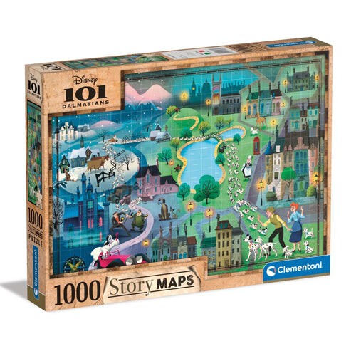 Disney Story Maps Jigsaw Puzzle 101 Dalmations (1000 pieces)
