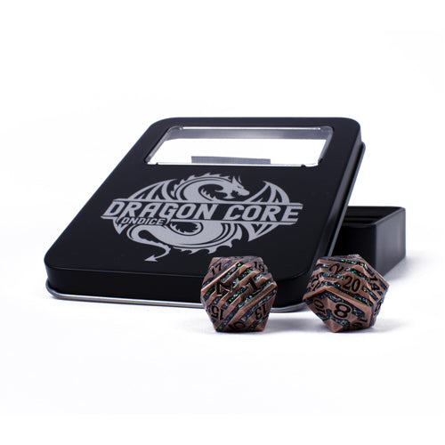 DnDice Dragon Core: Chaos Copper Dice Set