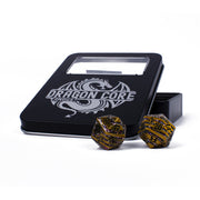 DnDice Dragon Core: Chaos Gold Dice Set
