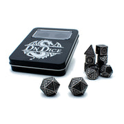 DnDice Dragon Core: Clockwork Silver Dice Set