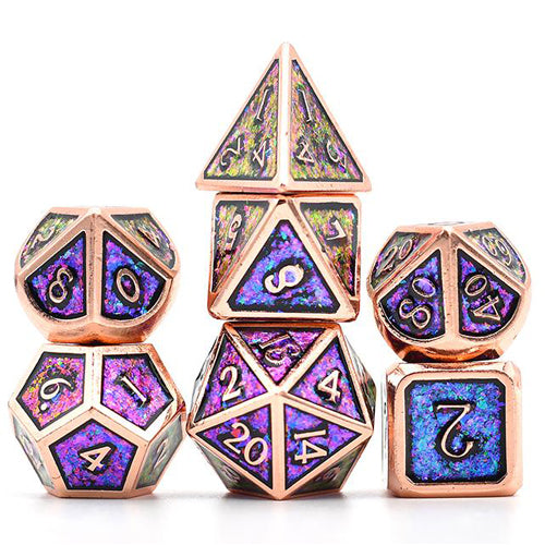 DnDice Dragon Core: Planar Copper Dice Set