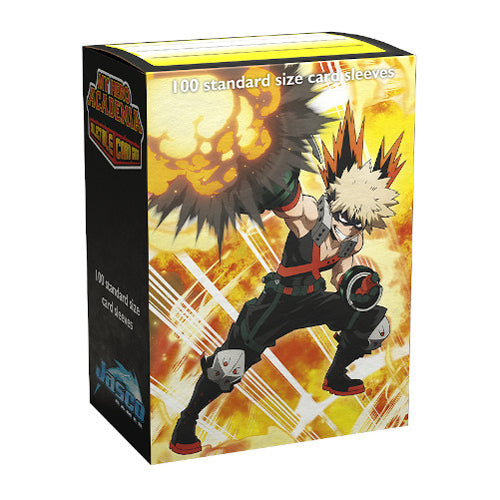 Dragon Shield - Brushed Art Standard Size Sleeves 100pk - Limited Edition My Hero Academia - Bakugo Explode
