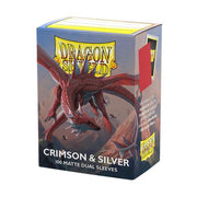 Dragon Shield Matte Dual Standard Sleeves - Crimson & Silver (100)