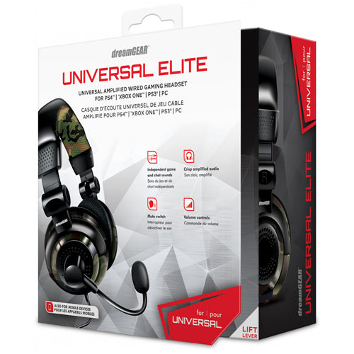 DreamGEAR Universal Elite Headset (Jungle Camo) - Playstation 4/Xbox One