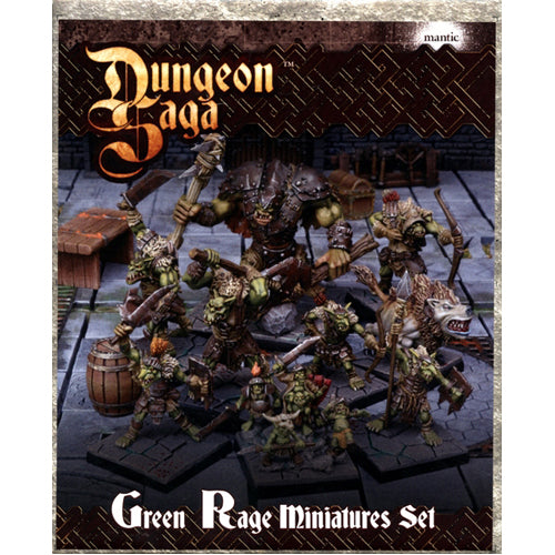 Dungeon Saga: Green Rage Miniatures Set