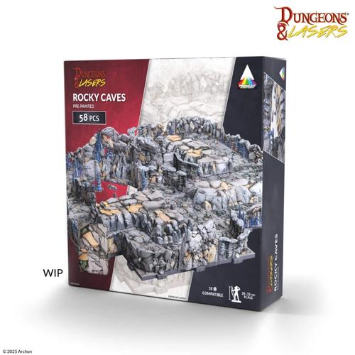 Dungeons And Lasers: Rocky Caves Pre-Painted