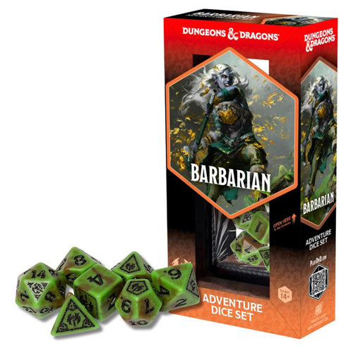 Dungeons & Dragons: Adventure Dice Set - Barbarian (Green, Brown)