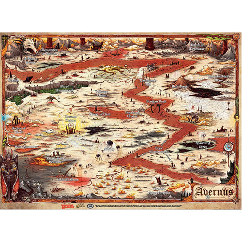 Dungeons & Dragons: Descent Into Avernus - Avernus Vinyl Poster Map