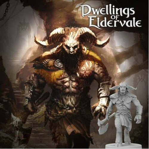 Dwellings Of Eldervale 2nd Edition: Minotaur Mercenary Miniature