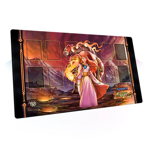 Elestrals TCG - Firestorm - Majursa Champion of Hestia - Stitched Edge Playmat