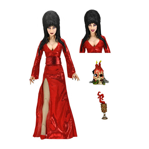Elvira Red White And Boo 8 Inch Clothed Action Figure