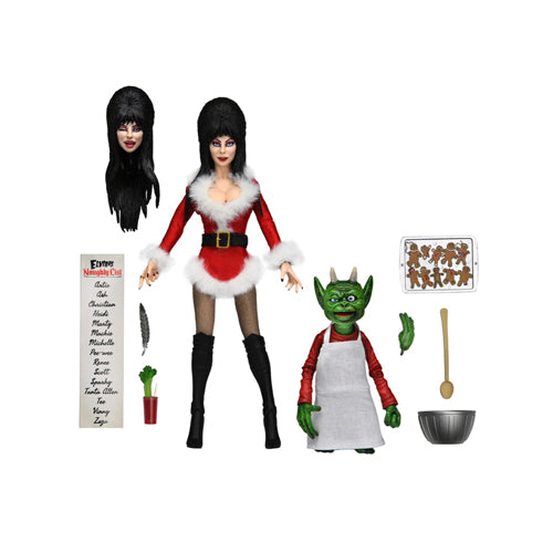 Elvira Very Scary Xmas Elvira Deluxe 8" Clothed Figure