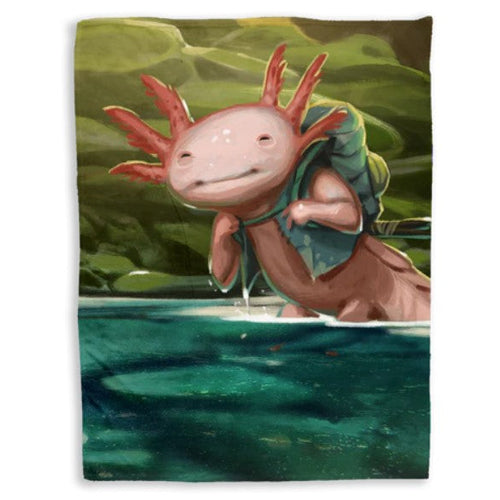 Everdell Cozy Critters Blanket Axolotl