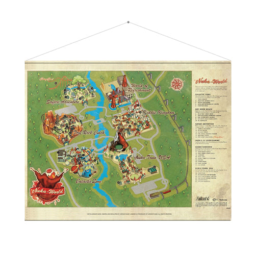 Fallout Wallscroll "Nuka World Map"