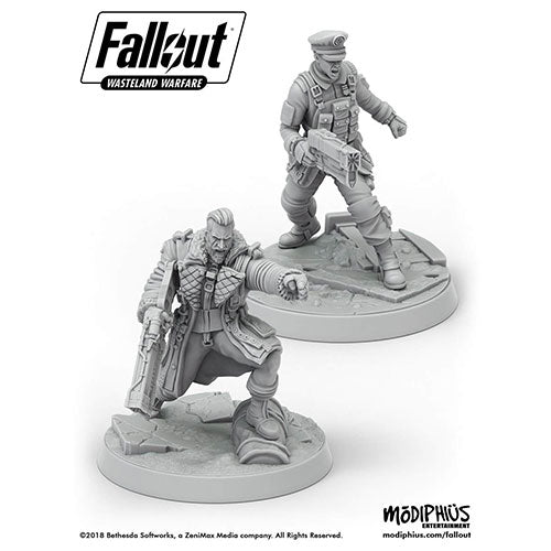 Fallout Wasteland Warfare Brotherhood of Steel Elder Maxon & Capt Kells