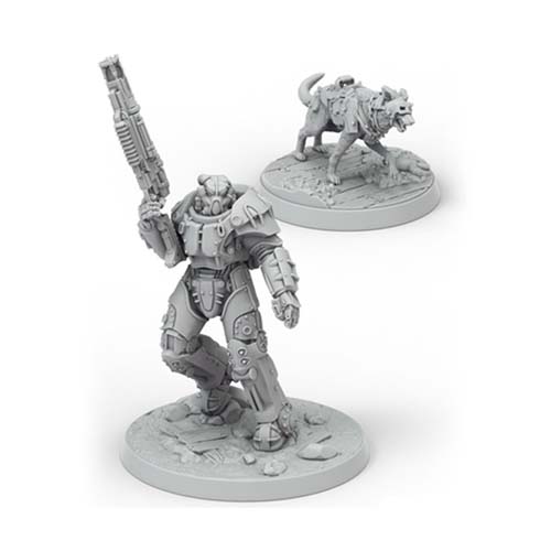 Fallout Wasteland Warfare- X-01 Survivor & Dogmeat