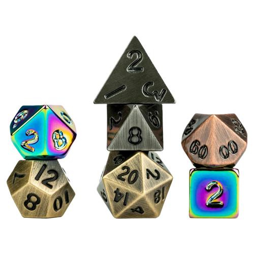 FanRoll Mystery Misfit Mini Metal Polyhedral Dice Set