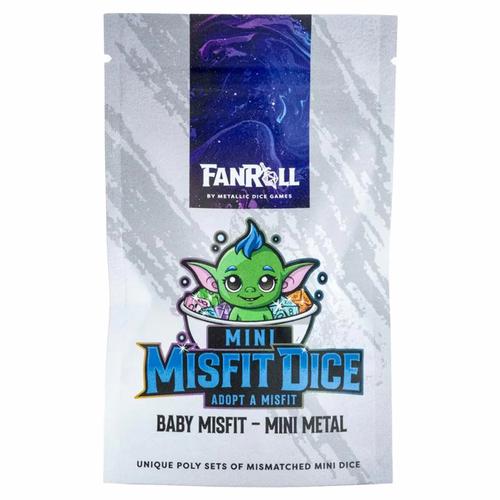 FanRoll Mystery Misfit Mini Metal Polyhedral Dice Set