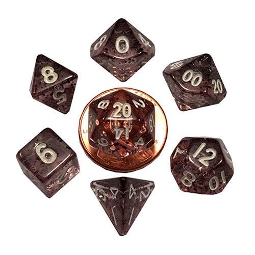 Fanroll - 10mm Mini Polyhedral Dice set - Ethereal Black