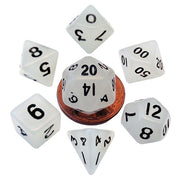 Fanroll - 10mm Mini Polyhedral Dice set - Glow Orange