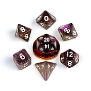 Fanroll - 10mm Mini Polyhedral Dice set - Stardust Supervolcano
