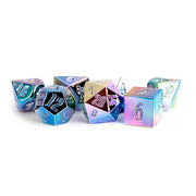 Fanroll - 16mm Aluminium Plated Acrylic Poly Dice Set: Rainbow Aegis Uninked
