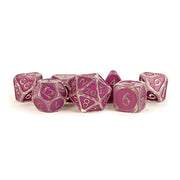 Fanroll - 16mm Enamel Acrylic Poly Dice Set: Ice w/ Purple Enamel