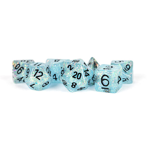 Fanroll - 16mm Resin Polyhedral Dice Set: Flash Blue