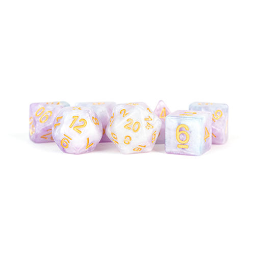 Fanroll - 16mm Resin Polyhedral Dice Set: Lavender