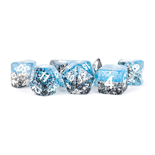 Fanroll - 16mm Resin Polyhedral Dice Set: Particle Red/Black