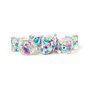Fanroll - 16mm Resin Polyhedral Dice Set: Pearl Gradient Purple/Teal/White