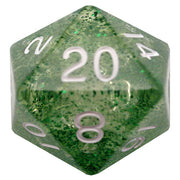 Fanroll - 35mm Mega Acrylic D20 - Ethereal Green with White Numbers