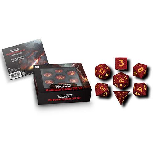 Fanroll - D&D Dragon Scale Silicone Dice Set - Red