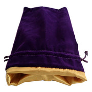 Fanroll - Large Velvet Dice Bag - Purple w/ Gold Satin